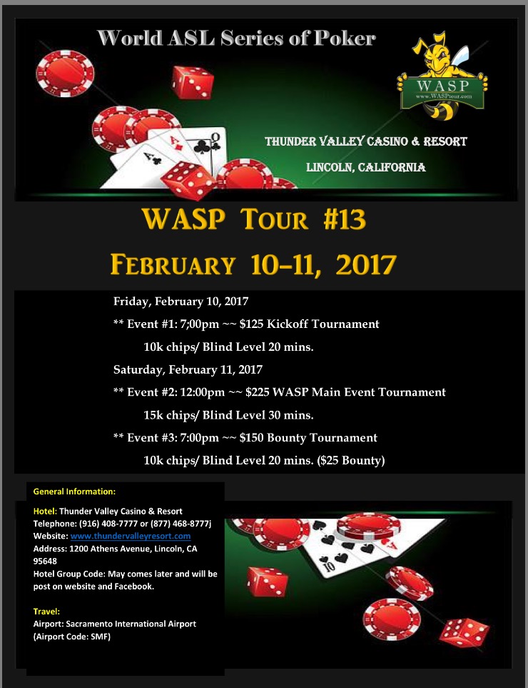 WASP Tour 13 February 1011, 2017 World ASL Series of Poker
